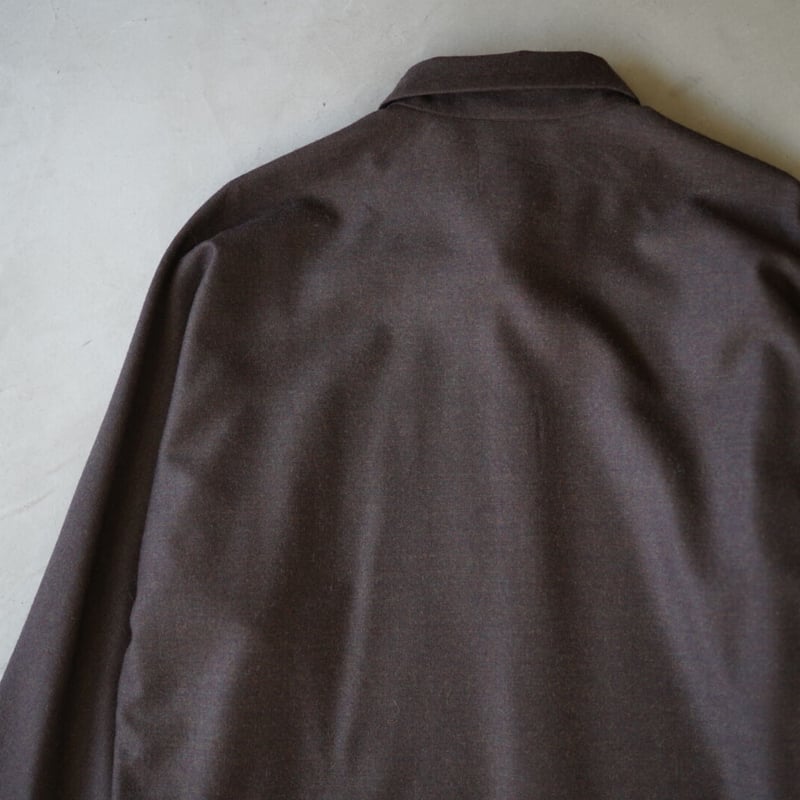 17AW ノンミュールシングウールシャツ ブラウン / 山内 | D'arte(ダルテ)