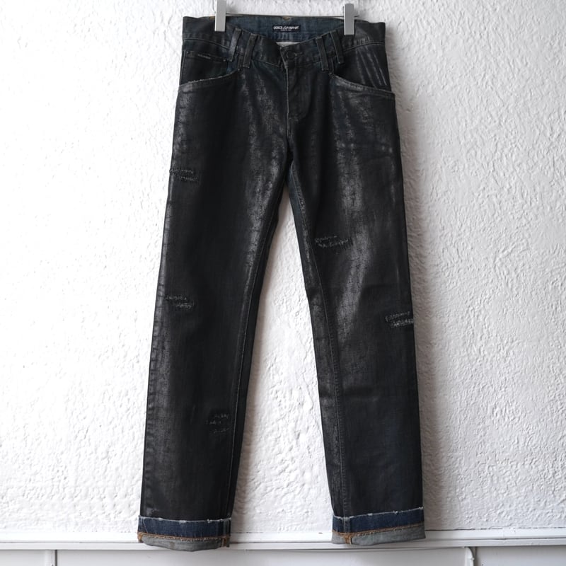 02AW ARCHIVE コーティングクラッシュデニムパンツ 02AW ARCHIVE コーティングクラッシュデニムパンツ