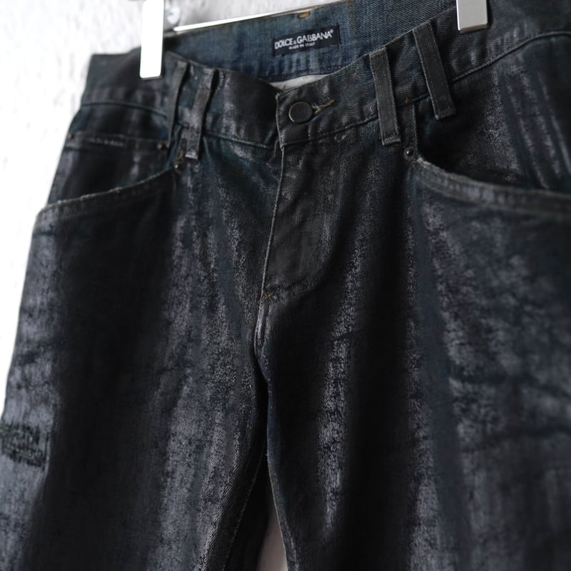 02AW ARCHIVE コーティングクラッシュデニムパンツ 02AW ARCHIVE コーティングクラッシュデニムパンツ