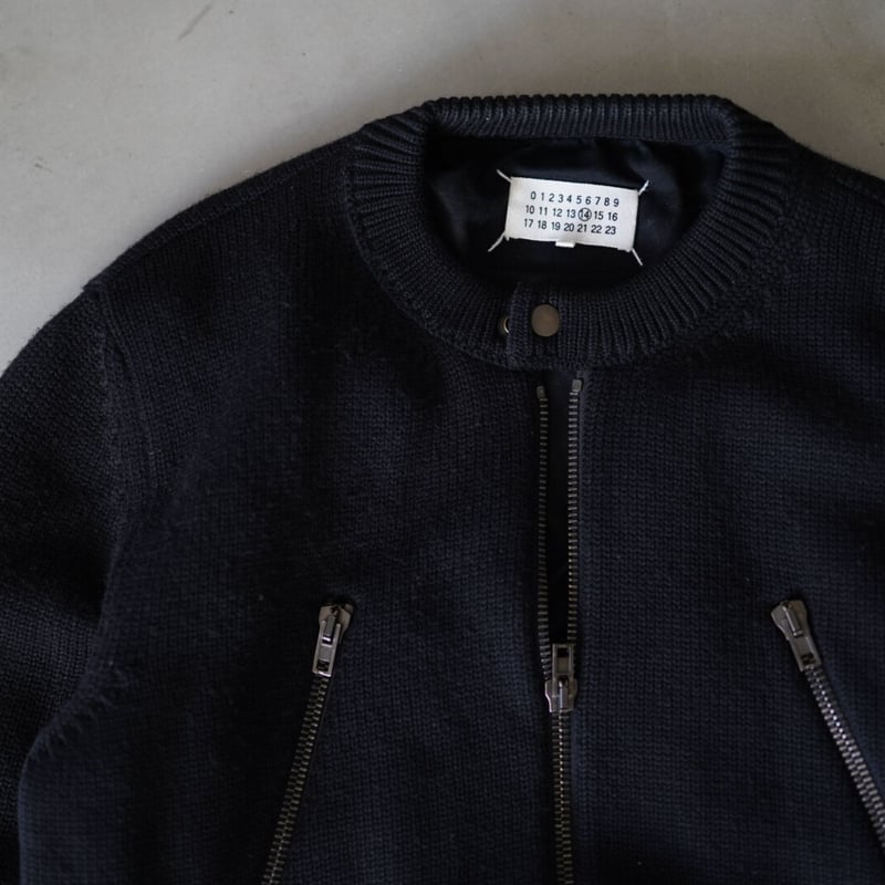12AW ニット ハの字ライダースジャケット / Maison Martin 12AW ニット ハの字ライダースジャケット / Maison Martin