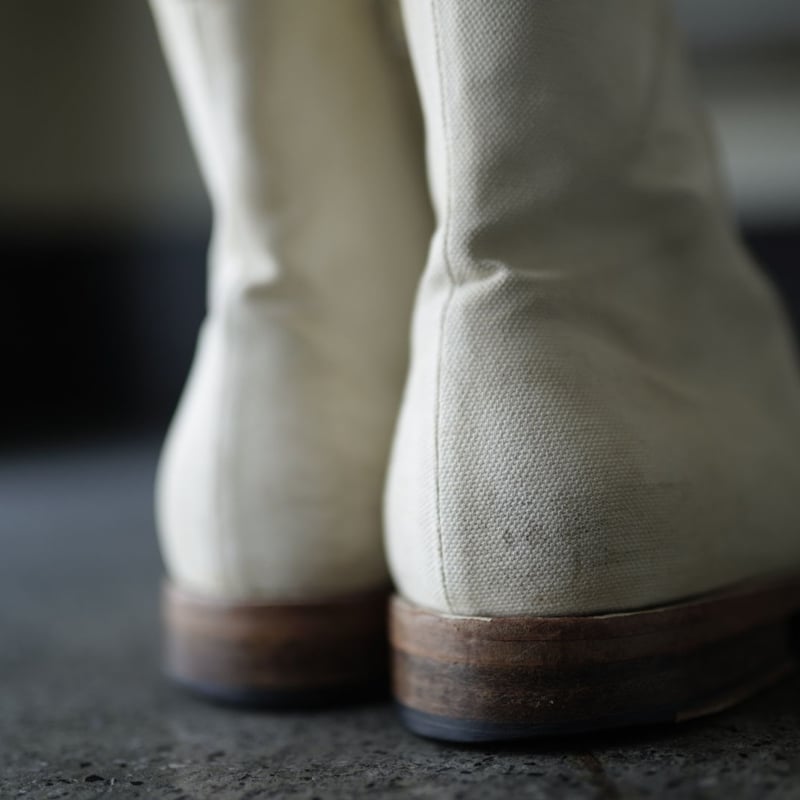 ペンキキャンバスサイドジップブーツ / Maison Martin Margiela ペンキキャンバスサイドジップブーツ / Maison Martin Margiela