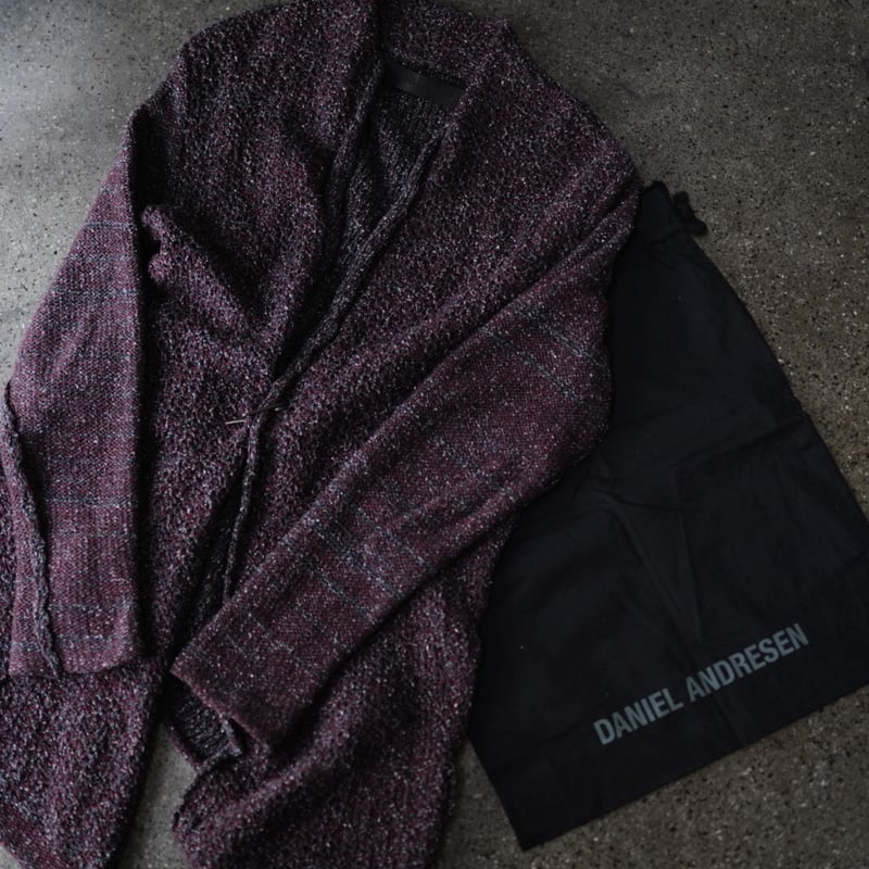 DANIEL ANDRESEN ロングドレープニットベスト DANIEL ANDRESEN ロングドレープニットベスト UNISEX チェック