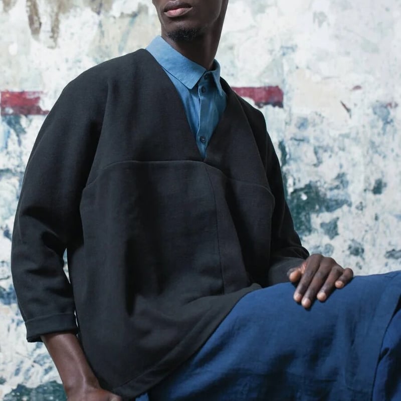 18SS アフリカ藍染めロングシャツ / JAN-JAN VAN ESSCHE(ヤンヤンヴァン