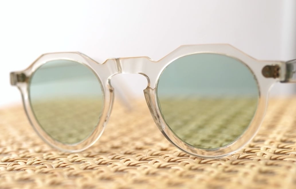 50sクラウンパントフレンチフレームヴィンテージ風メガネ PCレンズ  