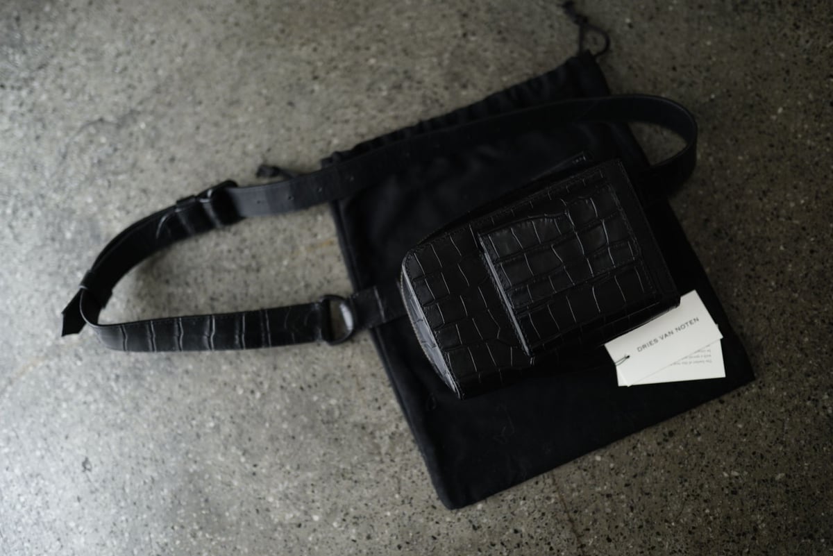 19AW 型押しクロコレザーボディバッグ / DRIES VAN NOTEN(ドリスヴァン 