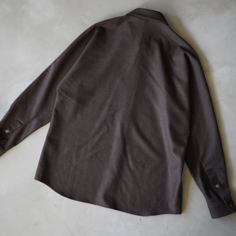 18AW ノーミュールシングウールシャツ カーキ / 山内 | D'arte 18AW ノーミュールシングウールシャツ カーキ / 山内 | D'arte