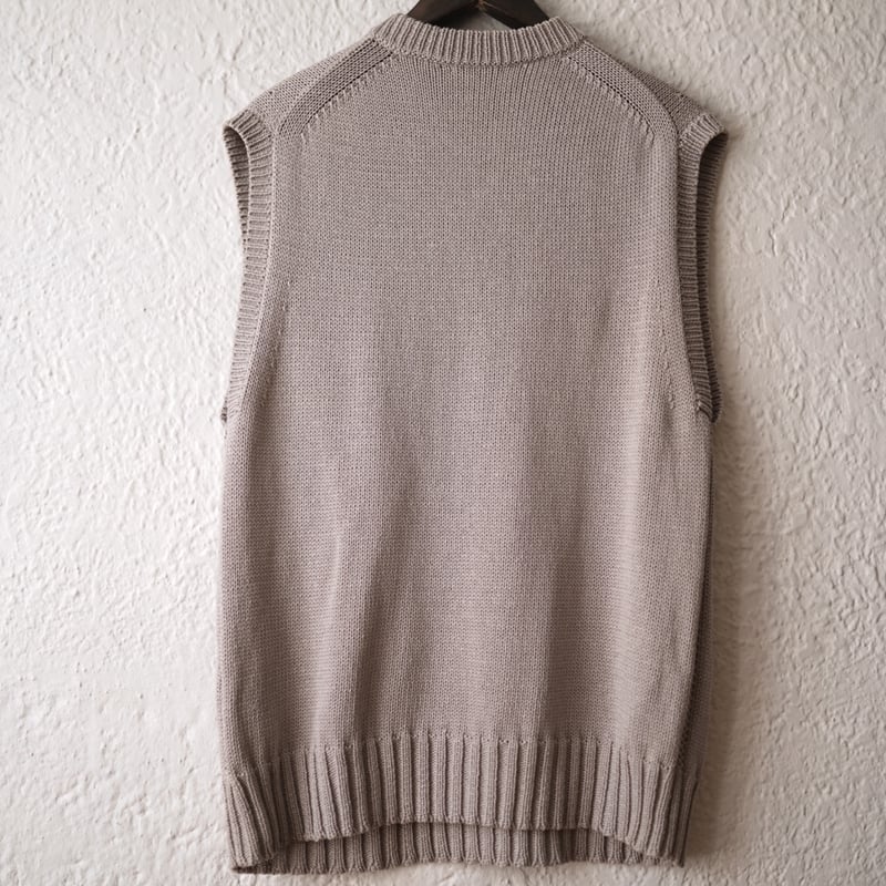 23SS ROY ローゲージコットンVネックニットベスト / HEUGN(ユーゲン 