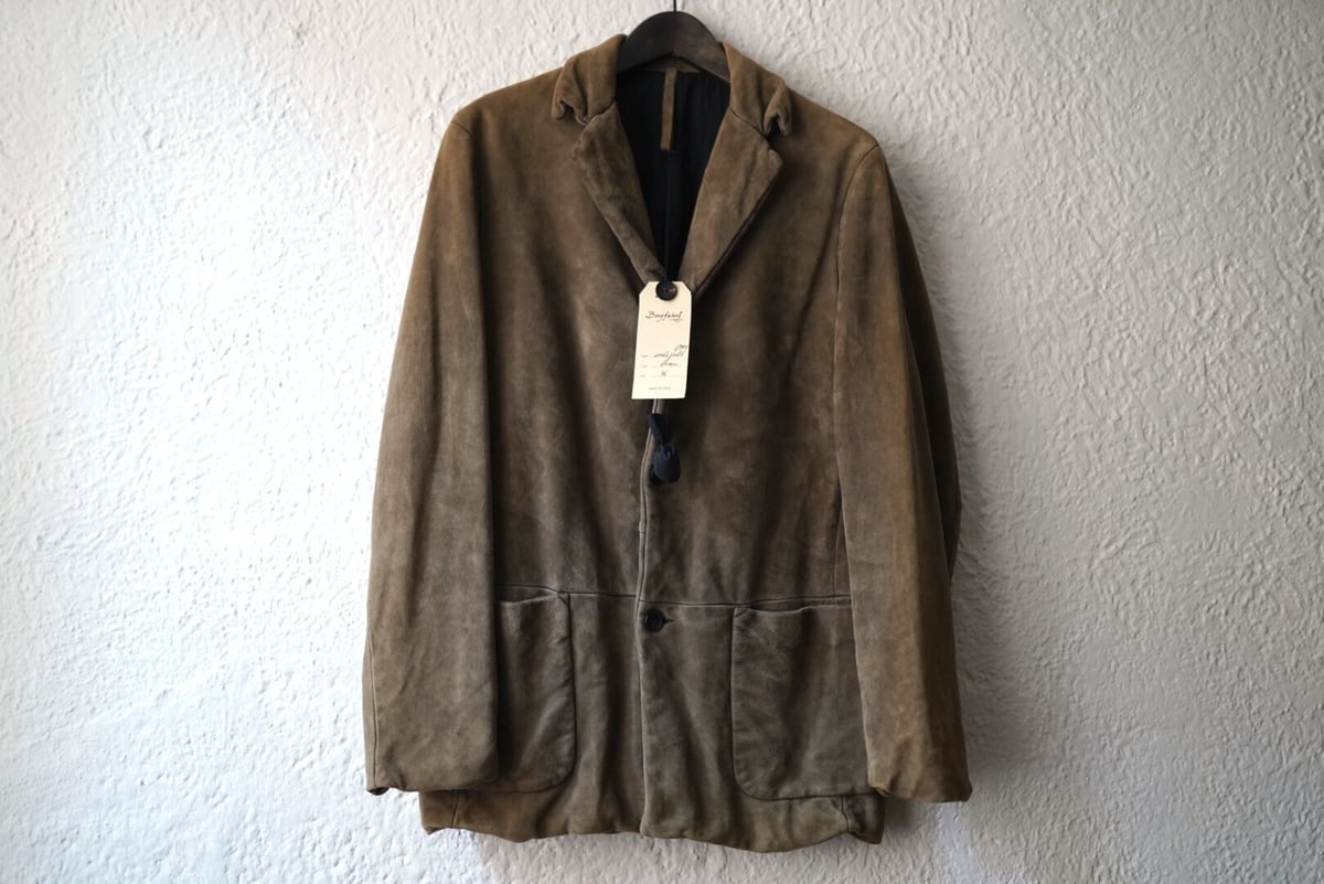 16SS Work Leather Jacket ゴートスウェードレザーブレザージャケット /...