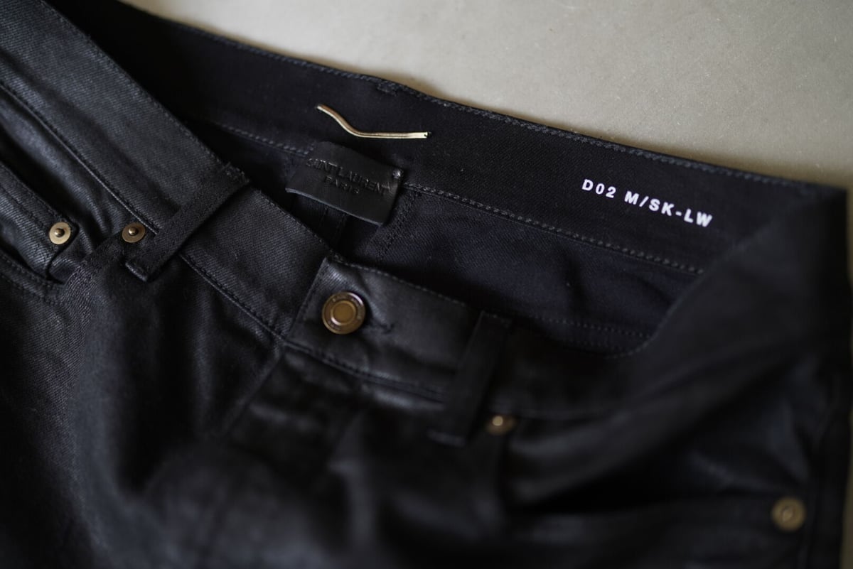 16SS D02 M/SK-LW クラッシュスキニーデニム / SAINT LAURENT P...