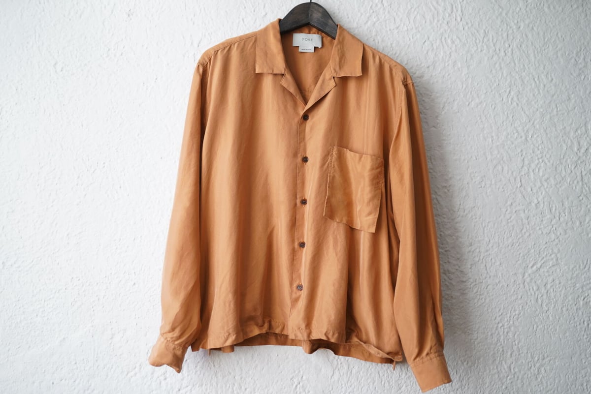19SS WIDE OPEN COLLAR LS SHIRT 開襟シルクロングスリーブ 19SS WIDE OPEN COLLAR LS SHIRT 開襟シルクロングスリーブ
