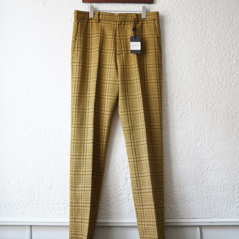 21AW SLIM FIT TROUSERS 千鳥格子スラックスパンツ / BOTTER(ボッ