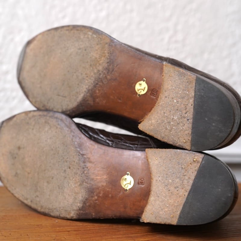 L'ECHOPPE別注 Le Yucca's クロコダイルキャップトゥ 39.5 L'ECHOPPE別注 Le Yucca's クロコダイルキャップトゥ 39.5