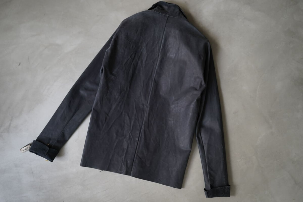 17SS H252DZ DAV0.5 TALL COLLAR SHIRTS カウレザーシャツブ