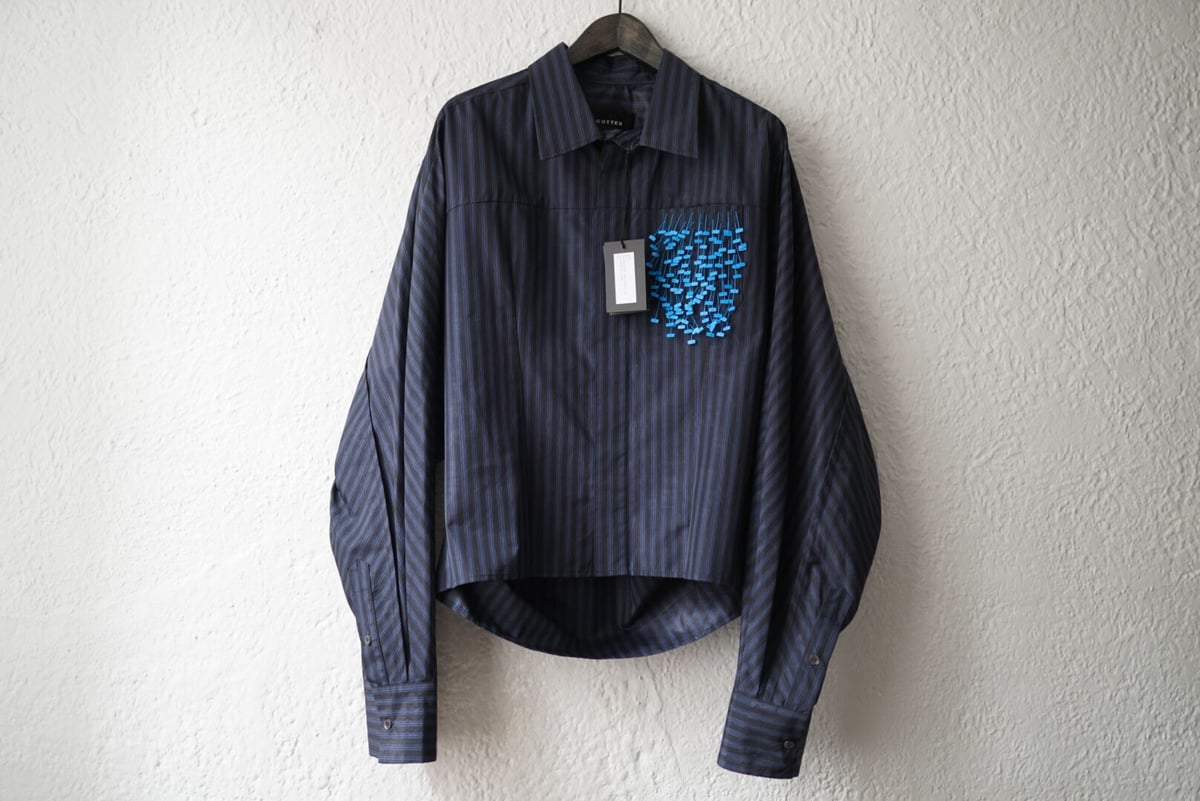 20AW ROUND BACK SHIRT ストライプシャツ / BOTTER(ボッター) | 