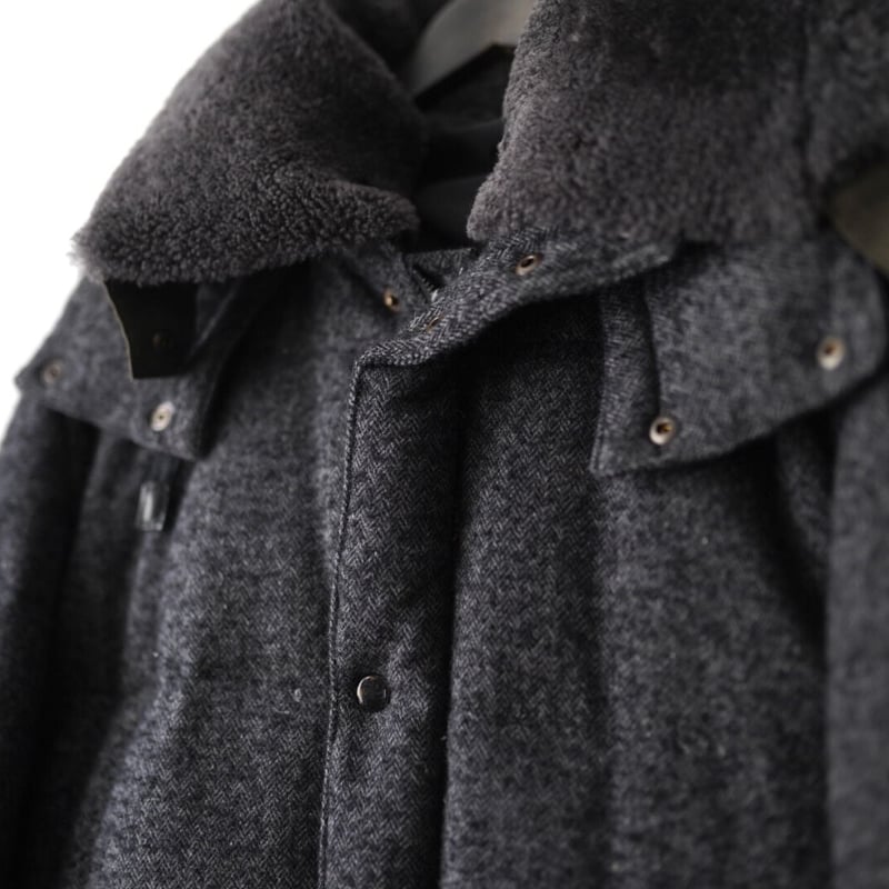 DOLCE&GABBANA ムートンカラーウールダウンコート