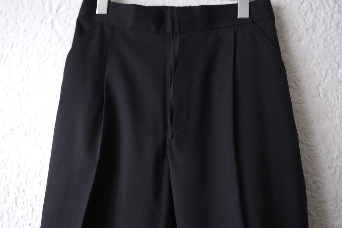 SOUMO ソウモ ウールツイルドローコードパンツ ブラック