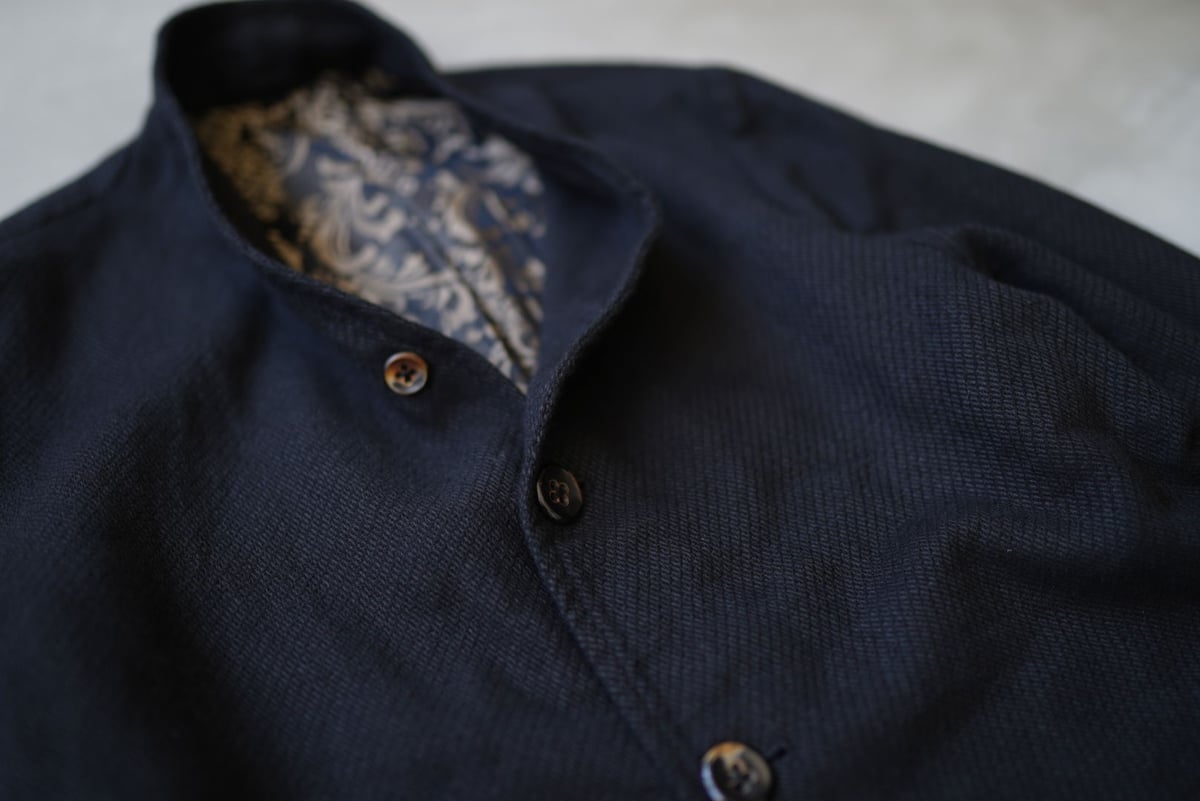 19AW カシミヤウールリネンファーマーズジャケット / Geoffrey.B 19AW カシミヤウールリネンファーマーズジャケット / Geoffrey.B