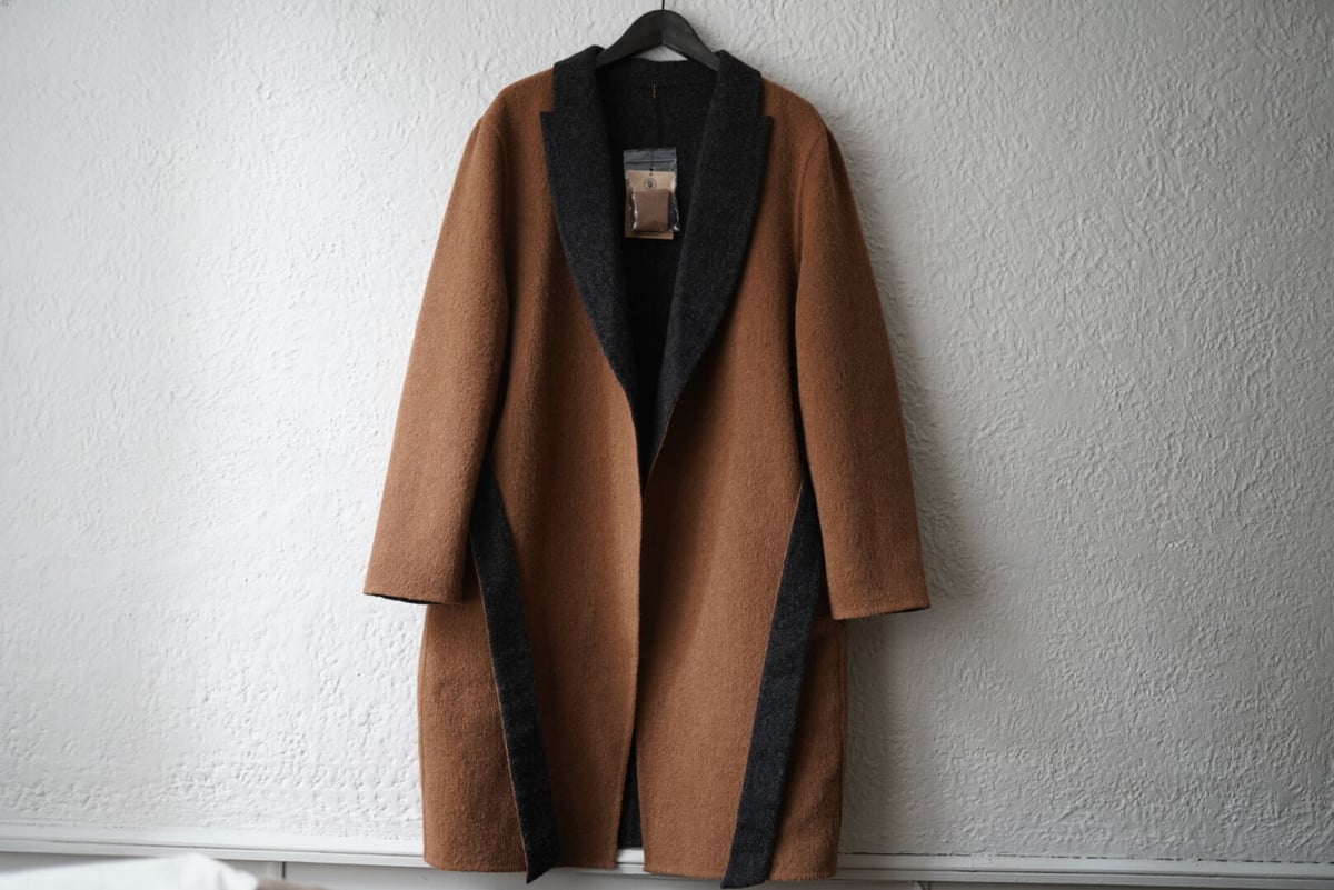 イノウエブラザーズ アルパカダブルフェイスオーバーダッフルコートS