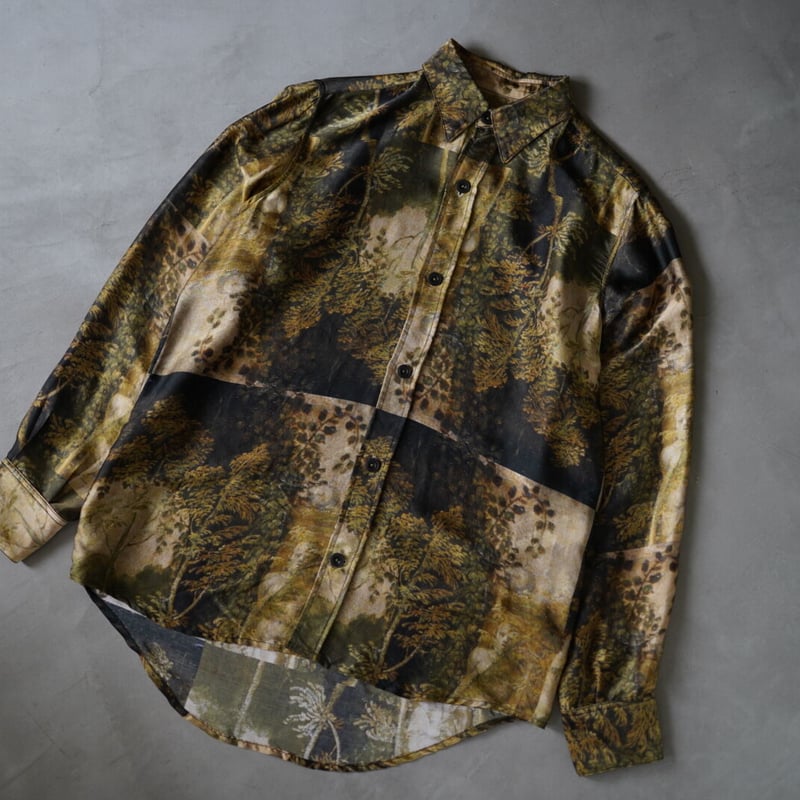 21SS 総柄シルクシャツ / Geoffrey.B.Small(ジェフリービー 21SS 総柄シルクシャツ / Geoffrey.B.Small(ジェフリービー