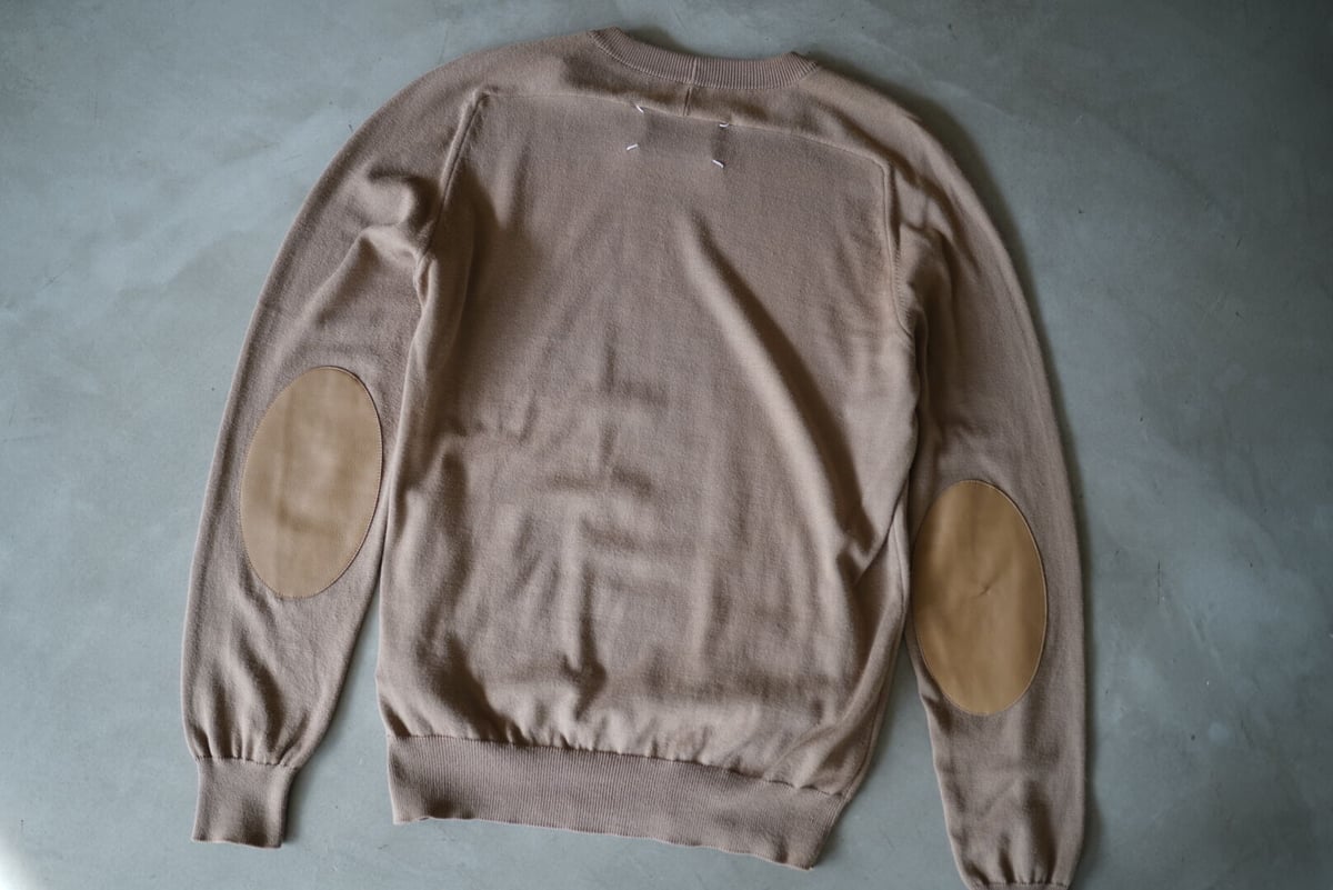 01SS ハンマースリーブエルボーパッチニットセーター / Maison Martin 