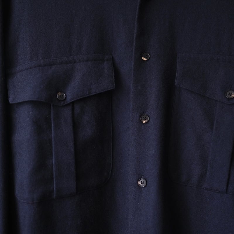 21AW DORMEUIL Royal Air Force Shirt フランネルウールミリタ