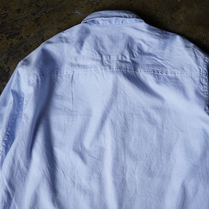 17SS 裾襤褸裂き織りビッグポケットオックスシャツ / KUON(クオン) | D 
