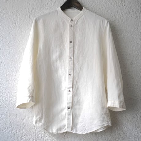 20SS STAND COLLAR SHIRT M/S アイリッシュリネンバンドカラーシャツ / taichi murakami(タイチムラカミ)