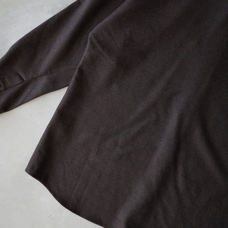 18AW ノーミュールシングウールシャツ カーキ / 山内 | D