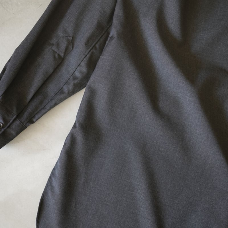 SHIRT013 Loro Piana ウールバンドカラーシャツ / HEUGN(ユーゲン) 
