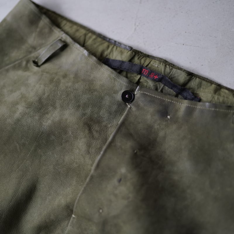 18AW P510 ヌバックレザースパイラルパンツ / m.a+(エムエー 18AW P510 ヌバックレザースパイラルパンツ / m.a+(エムエー