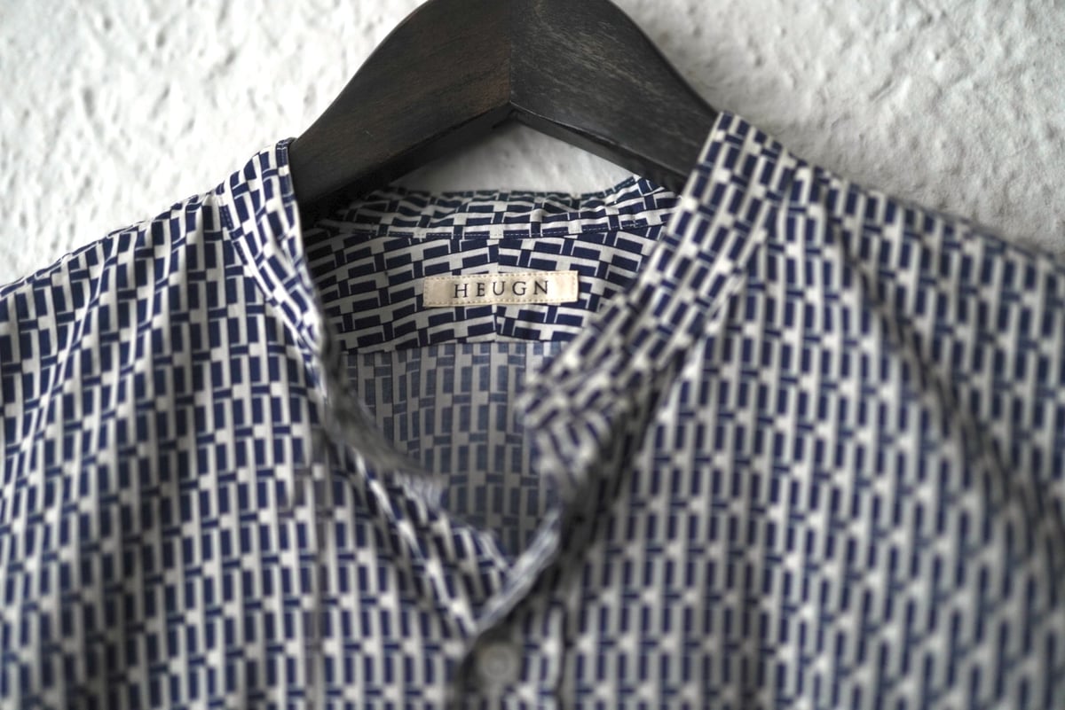 21AW SHIRT035 Print ROB 総柄プリントバンドカラーシャツ 21AW SHIRT035 Print ROB 総柄プリントバンドカラーシャツ