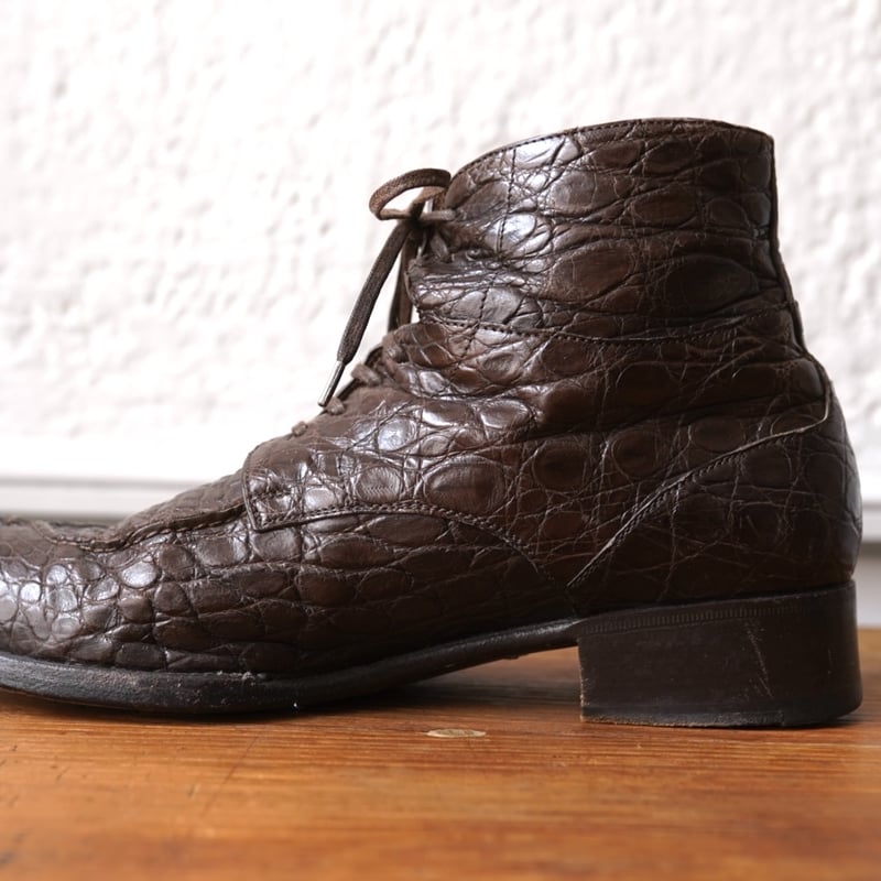 極美品】レユッカスレショップ別注キャップトゥークロコ42