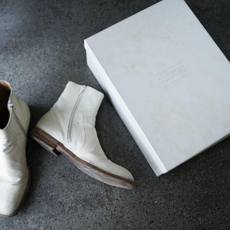 ペンキキャンバスサイドジップブーツ / Maison Martin Margiela ペンキキャンバスサイドジップブーツ / Maison Martin Margiela