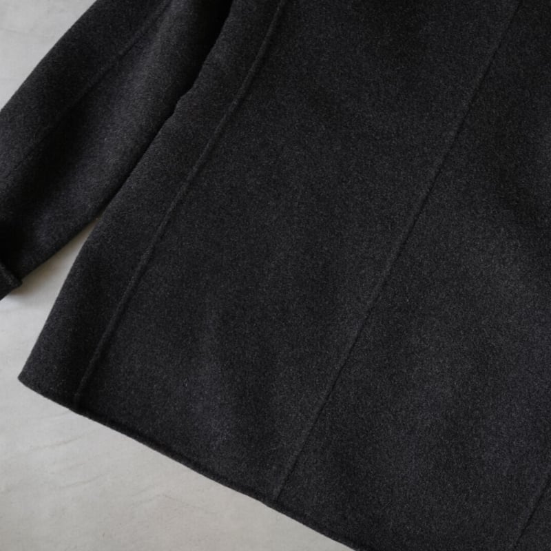 19AW カシミヤダブルフェイスウールノーカラージャケット 19AW カシミヤダブルフェイスウールノーカラージャケット