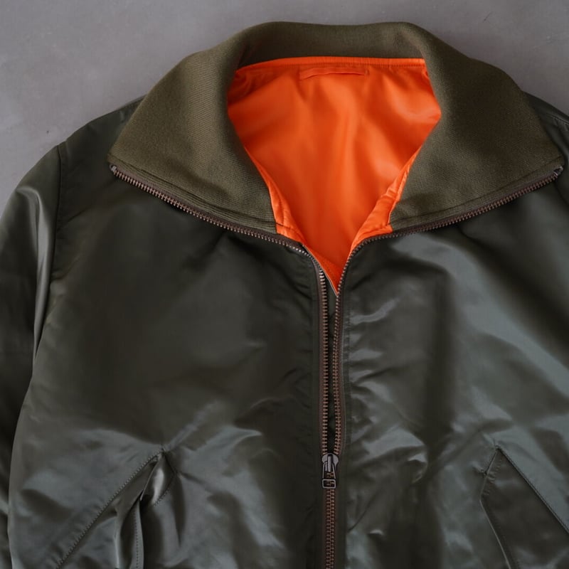 ジョンローレンスサリバン サテン MA1 ボンバージャケット JOHN LAWRENCE SULLIVAN - ジョンローレンスサリバン】SATIN ZIP