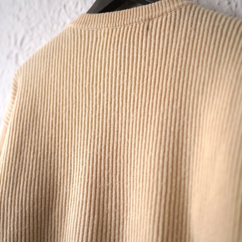 19AW Shoulder Patch 1 Yarn Camel Sweater ベビーキャメ