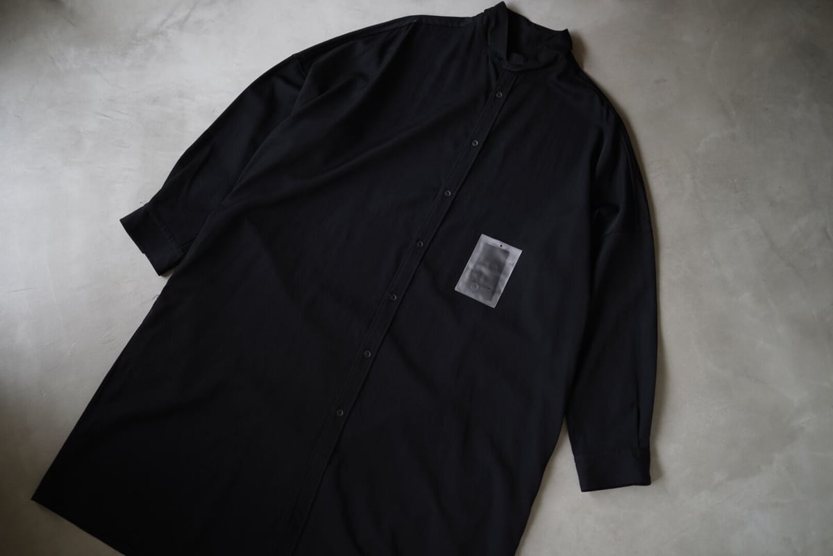 19SS Long Blouse Wrinkled Gabardine ウールギャバジンロングシャツコート / Yohji Yamamoto POUR  HOMME(ヨウジヤマモトプールオム)