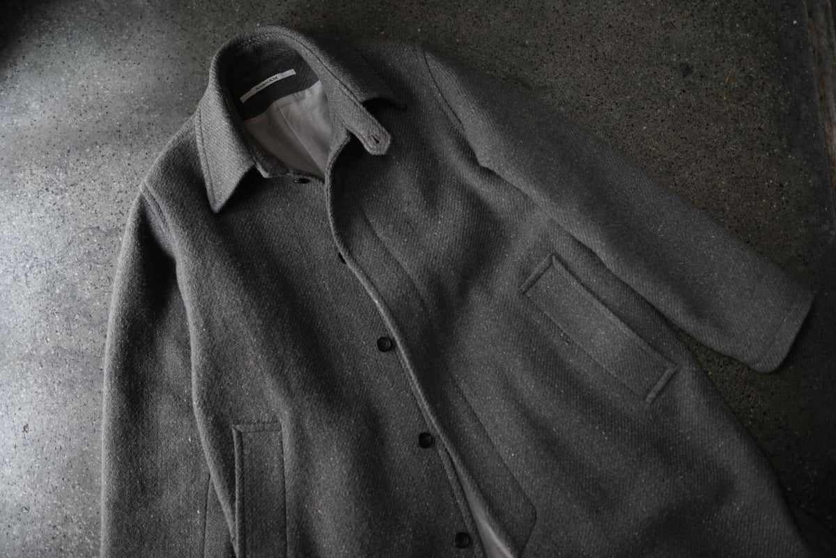 19AW Jacob Wool Linen ジャコブウールリネンコート / ANSNAM(アン...