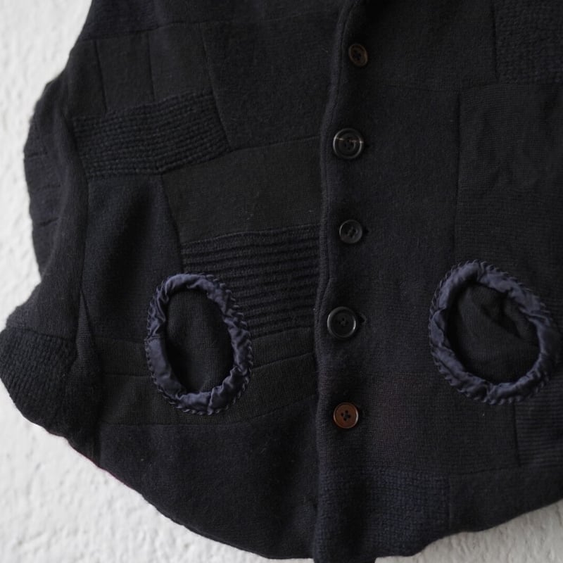 19AW SEK06 パッチワークニットベスト / Geoffrey.B.Small(ジェフリ