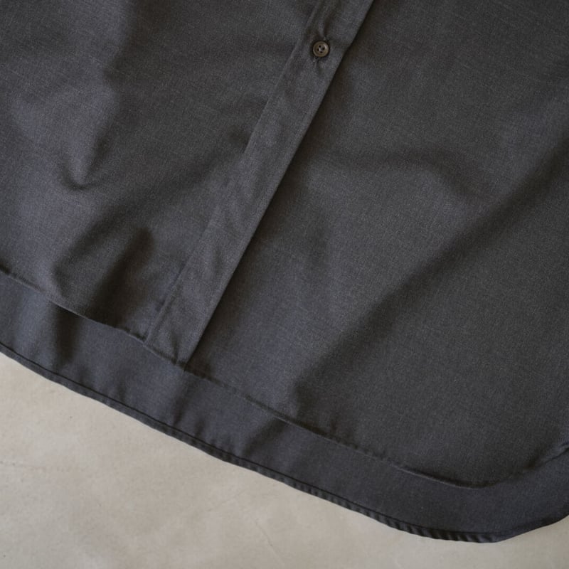 SHIRT013 Loro Piana ウールバンドカラーシャツ / HEUGN(ユーゲン) 