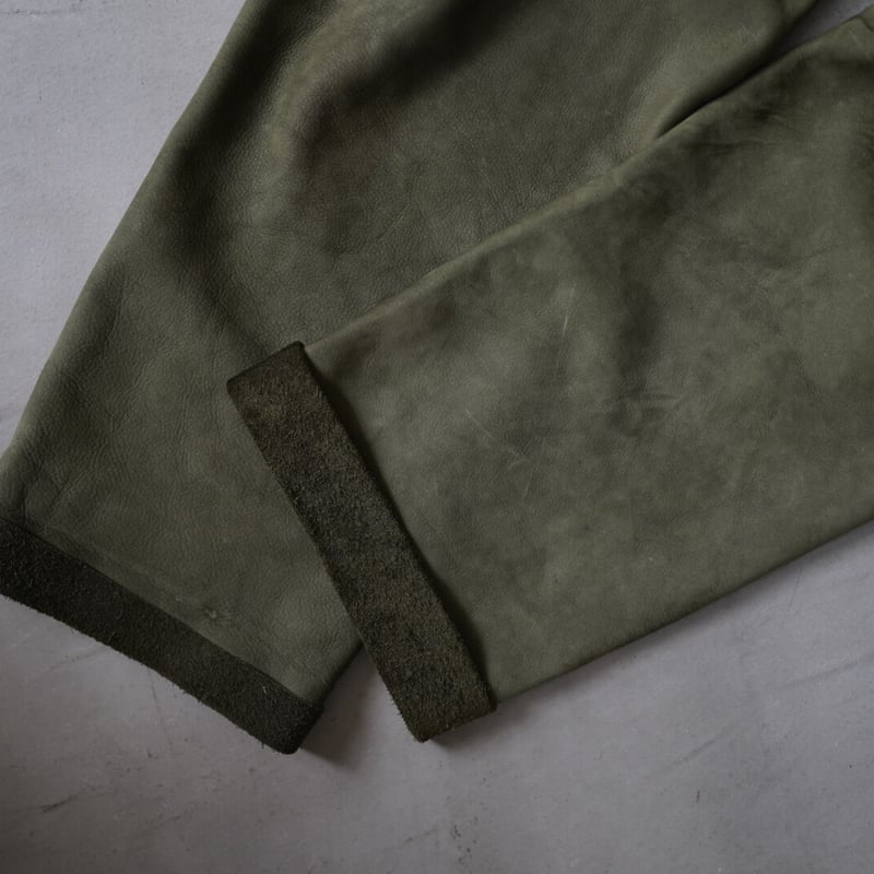 18AW P510 ヌバックレザースパイラルパンツ / m.a+(エムエー 18AW P510 ヌバックレザースパイラルパンツ / m.a+(エムエー