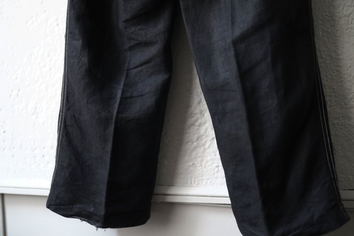 1950's Black Linen Maguignon Pants ブラックリネンマキニョン 1950's Black Linen Maguignon Pants ブラックリネンマキニョン