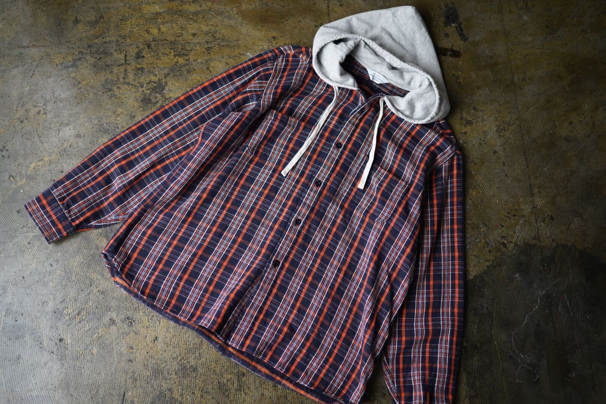 20AW hooded check shirt フランネルシャツパーカー 3 / UNUSED...