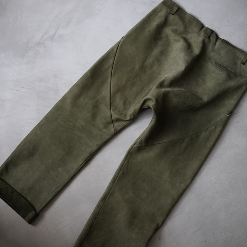 18AW P510 ヌバックレザースパイラルパンツ / m.a+(エムエー 18AW P510 ヌバックレザースパイラルパンツ / m.a+(エムエー