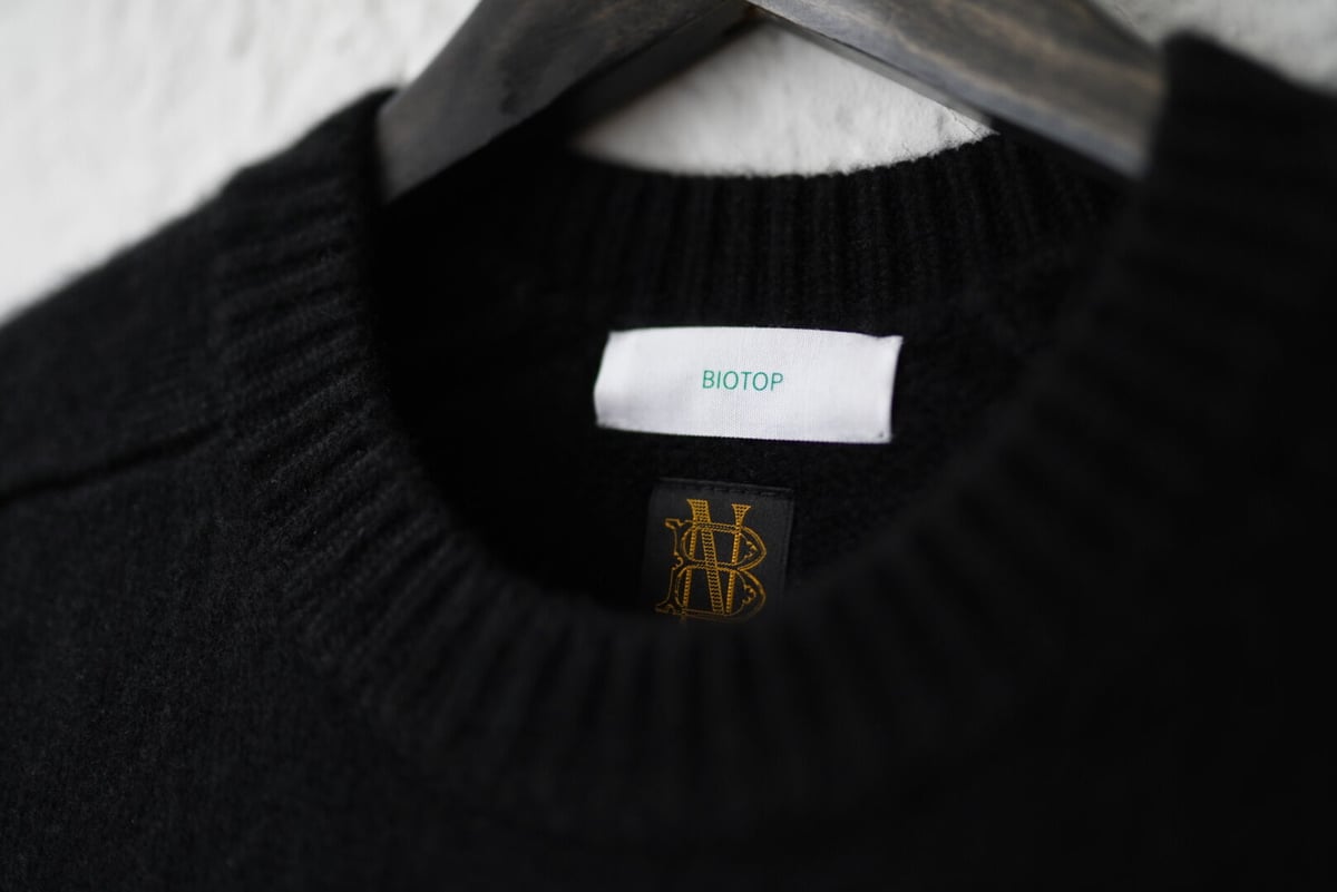 19AW BIOTOP別注 ベビーカシミヤクルーネックニットセーター 19AW BIOTOP別注 ベビーカシミヤクルーネックニットセーター