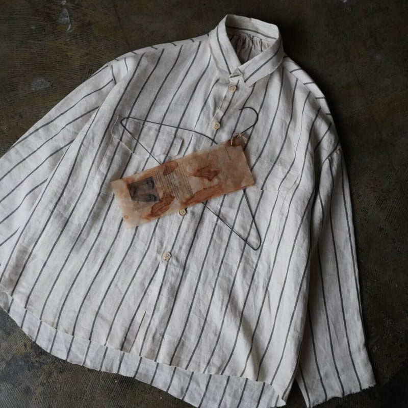 21SS “Jarome” 手織りストライプシャツジャケット / isabella stefa 