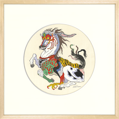 額入り：寿という獣 「午」(Framed："The Beast Known as Kotobuki - horse -")