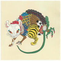 絵のみ：寿という獣 「子」  "The Beast Known as Kotobuki - rat -"(No framed)