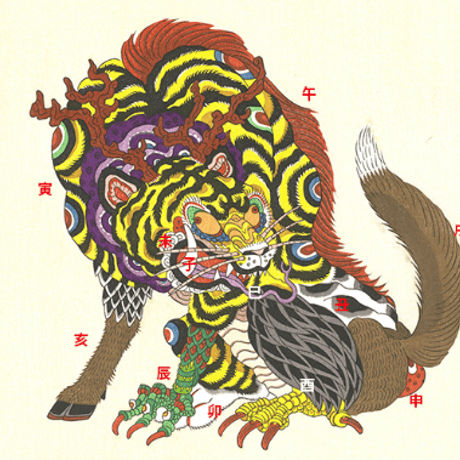 額入り：寿という獣 「寅」(Framed:"The Beast Known as Kotobuki - Tiger -")