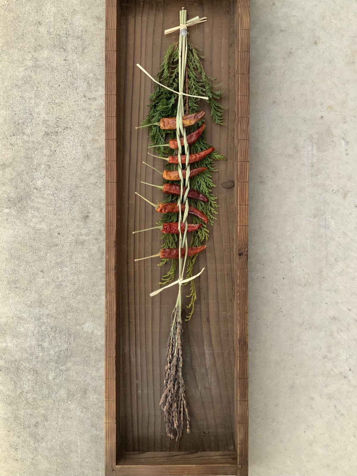 わら細工　古代米　しめ縄飾り わら細工 古代米 しめ縄飾り